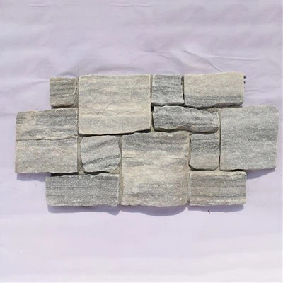 Ristimuotoinen luonnonkiviseinäverhous harmaa kvartsiitti JRD{0}}