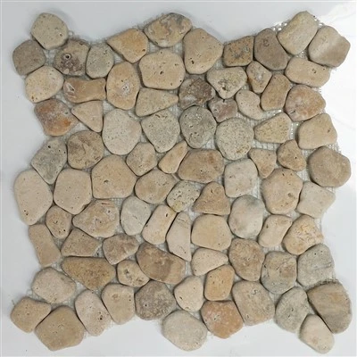 Litteät Pebble Mosaics Beige Travertine JRSM{0}}